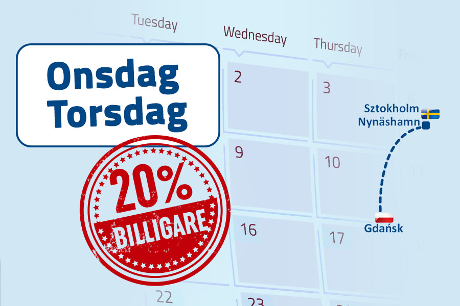 onsdag - torsdag | Nynäshamn - Gdańsk